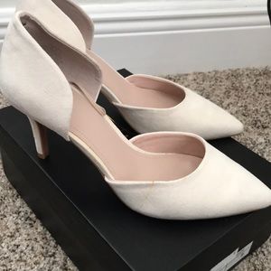 H&M Shoes - H&M suede like beige heel H&M Shoes - H&M suede like beige heel